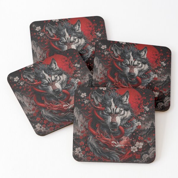 Item preview, Wolf & Dragon Spirit | Eternal Warrior designed and sold by Fei Long Design Hub.