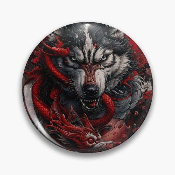 Item preview, Wolf & Dragon Spirit | Eternal Warrior designed and sold by Fei Long Design Hub.