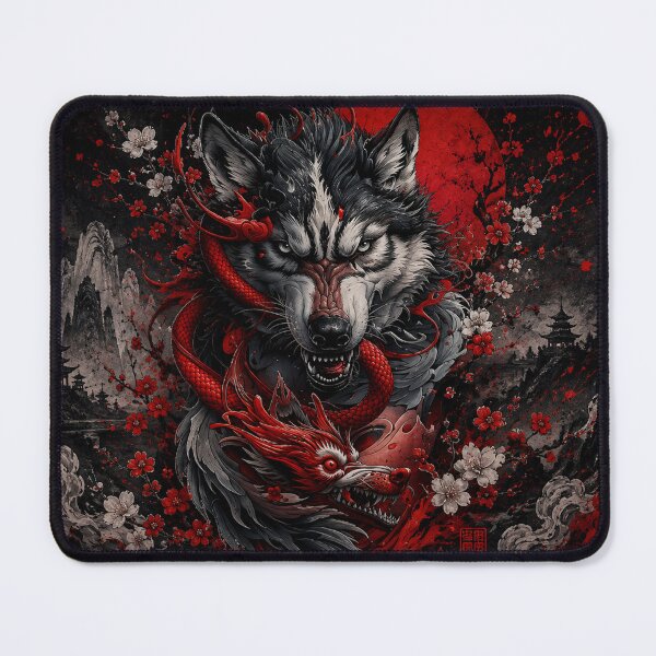 Item preview, Wolf & Dragon Spirit | Eternal Warrior designed and sold by Fei Long Design Hub.