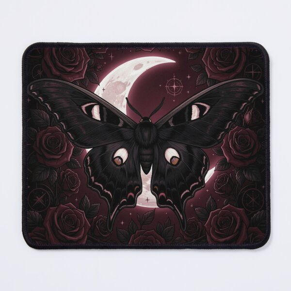 Item preview, Gothic Luna Moth | Celestial Moon & Dark Botanical Fantasy designed and sold by JanjjaSoulInk.