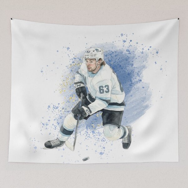 Item preview, Ice Hockey Player #63 - Watercolor Splatter Art designed and sold by Cucuzeus.