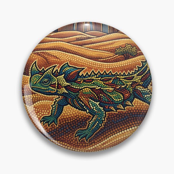 Item preview, Vintage Uluru Thorny Devil Travel Art designed and sold by ZUMERI.