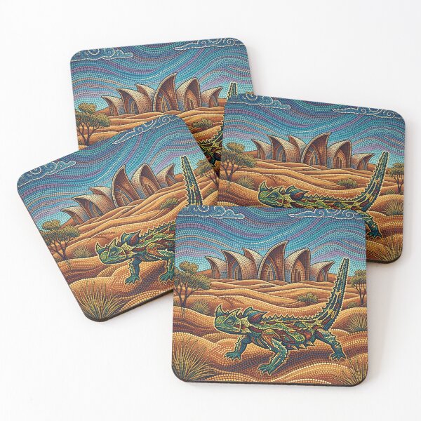 Item preview, Vintage Uluru Thorny Devil Travel Art designed and sold by ZUMERI.