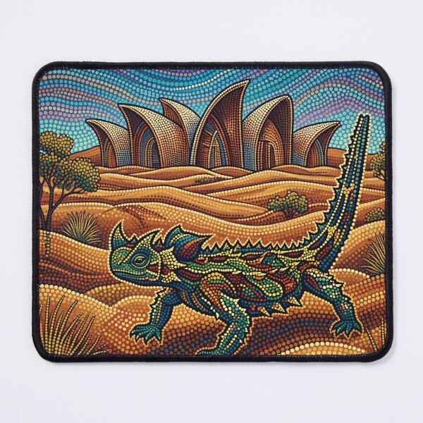 Item preview, Vintage Uluru Thorny Devil Travel Art designed and sold by ZUMERI.