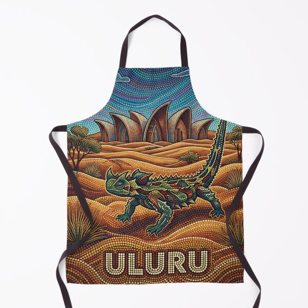 Item preview, Vintage Uluru Thorny Devil Travel Art designed and sold by ZUMERI.