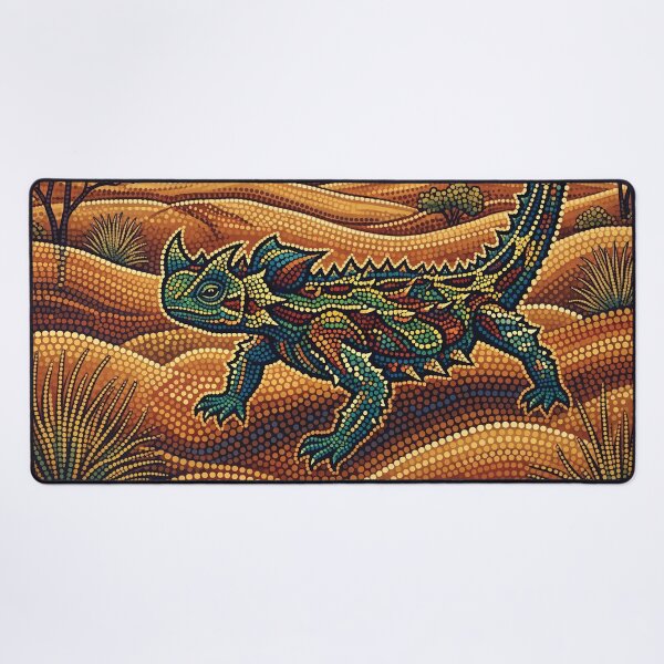 Item preview, Vintage Uluru Thorny Devil Travel Art designed and sold by ZUMERI.