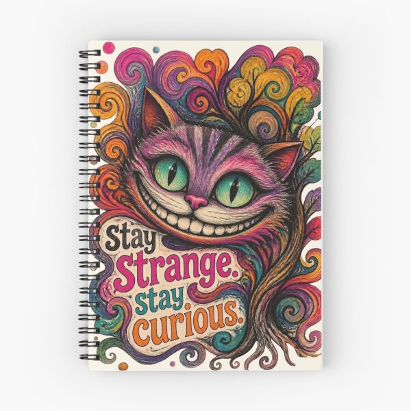 Item preview, Stay Strange Stay Curious Cheshire Cat designed and sold by Reverie & Roses.