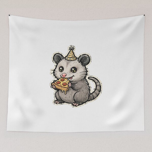 Item preview, Opossum Pizza Party - Cute Trash Possum Eating Pizza designed and sold by FBA.
