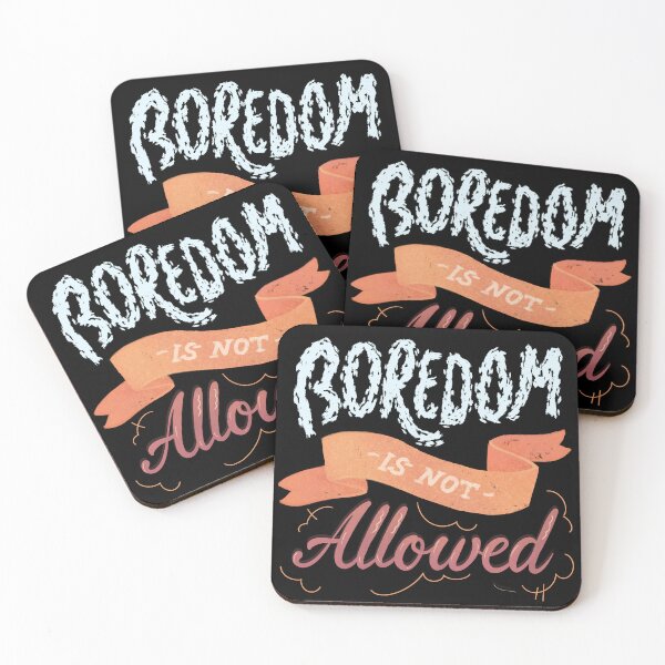 Item preview, Boredom Is Not Allowed Cute Whimsical Typography designed and sold by DanuskaArt.