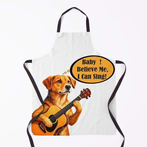 Item preview, Funny Guitar Dog – Believe Me, I Can Sing designed and sold by say_li03.