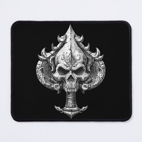 Item preview, Skull ace of spades illustration designed and sold by robyeyedropy.