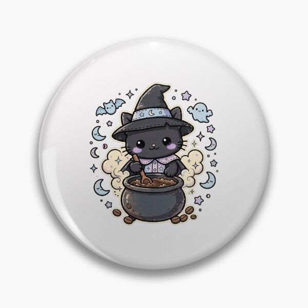 Item preview, Witch Cat Brewing Coffee - Spooky Cute Halloween Cat designed and sold by FBA.
