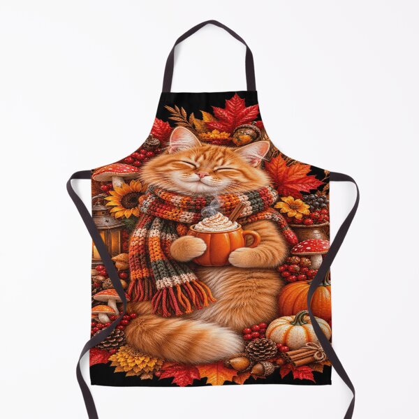 Item preview, Cozy Pumpkin Spice Orange Cat designed and sold by ASWIN STUDIO.