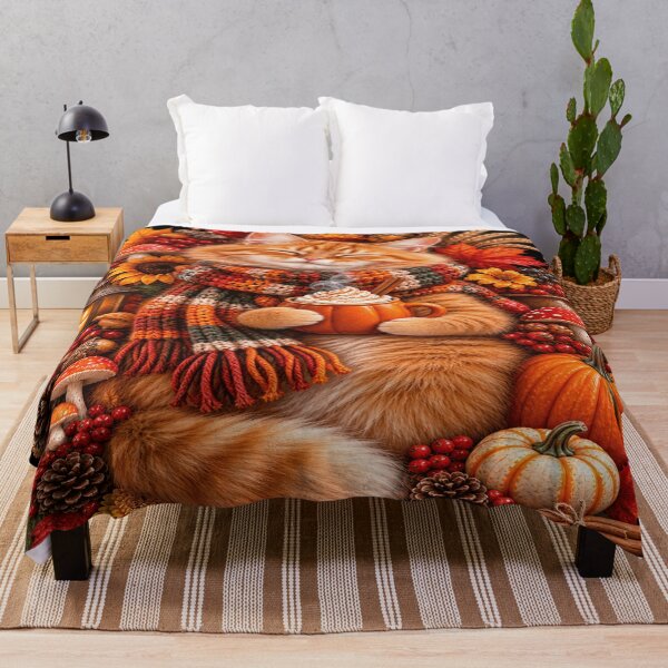 Item preview, Cozy Pumpkin Spice Orange Cat designed and sold by ASWIN STUDIO.