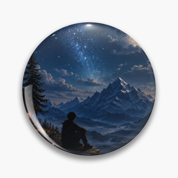 Item preview, Moonlit Mountain Escape – Dreamy Night Landscape designed and sold by Ak-art-shop.