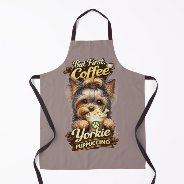 Item preview, But First, Coffee – Yorkie Puppuccino Design designed and sold by Yorkie Magic Studio .