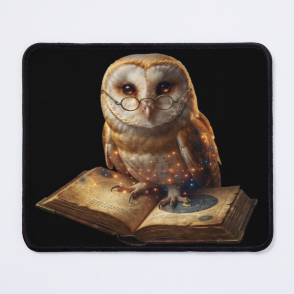 Item preview, Wise Owl Reading a Book Magical Academic Art designed and sold by DailySparks.