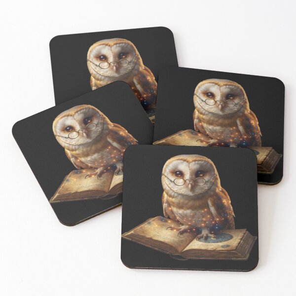 Item preview, Wise Owl Reading a Book Magical Academic Art designed and sold by DailySparks.
