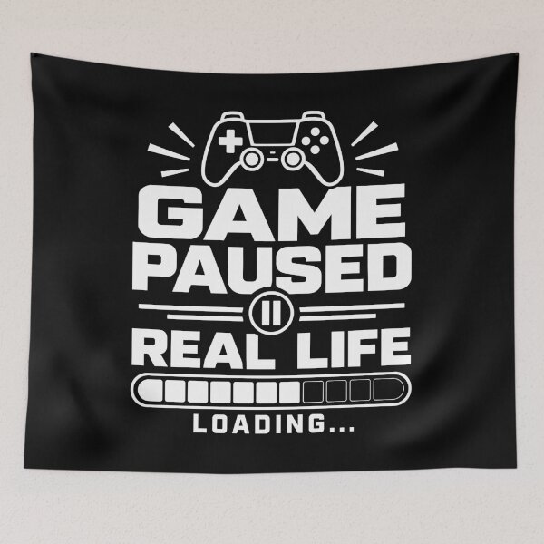 Item preview, Game Paused Real Life Loading – Funny Gamer Gaming Controller Design designed and sold by mraihan.