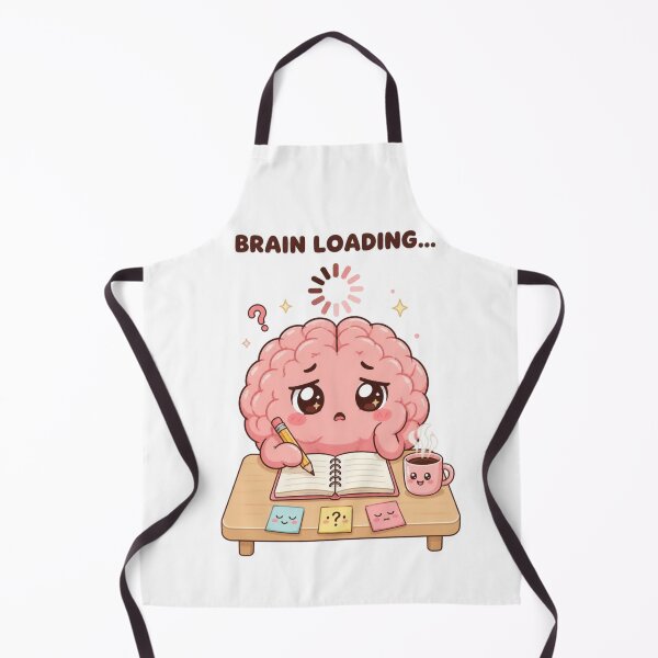Item preview, Brain Loading... – Cute Funny Brain Cartoon Sticker designed and sold by Kiinaaa.