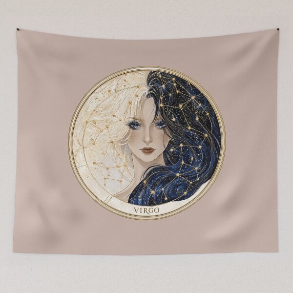 Item preview,  Virgo Zodiac Goddess Celestial Astrology Art PNG designed and sold by MythicMood.