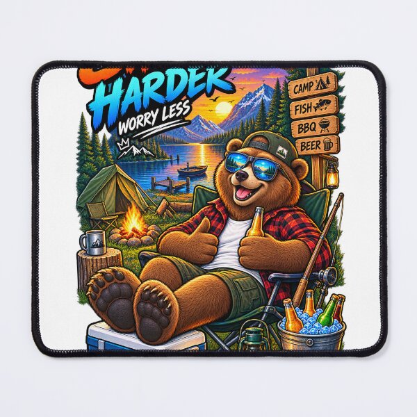 Item preview, Funny Camping Bear Shirt – Chill Harder Worry Less Outdoor Bear designed and sold by Molli98.