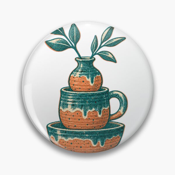 Item preview, Stacked Wheel Thrown Pottery with Glaze Drips designed and sold by eignvalue.