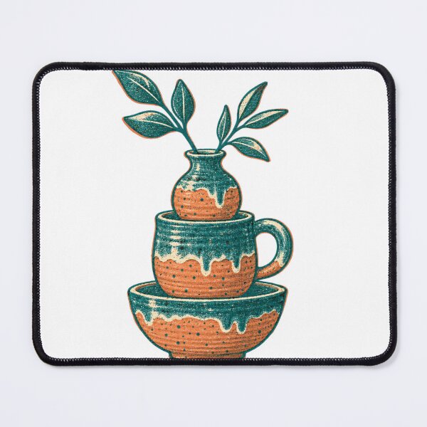 Item preview, Stacked Wheel Thrown Pottery with Glaze Drips designed and sold by eignvalue.