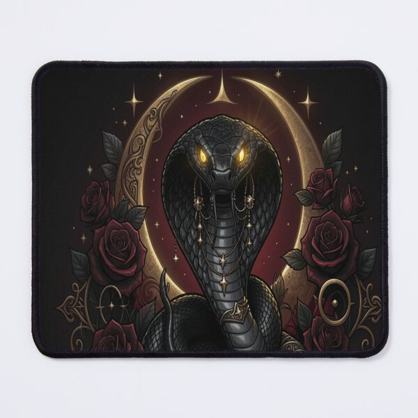 Item preview, Serpent Queen | Gothic Snake & Roses Dark Fantasy designed and sold by JanjjaSoulInk.