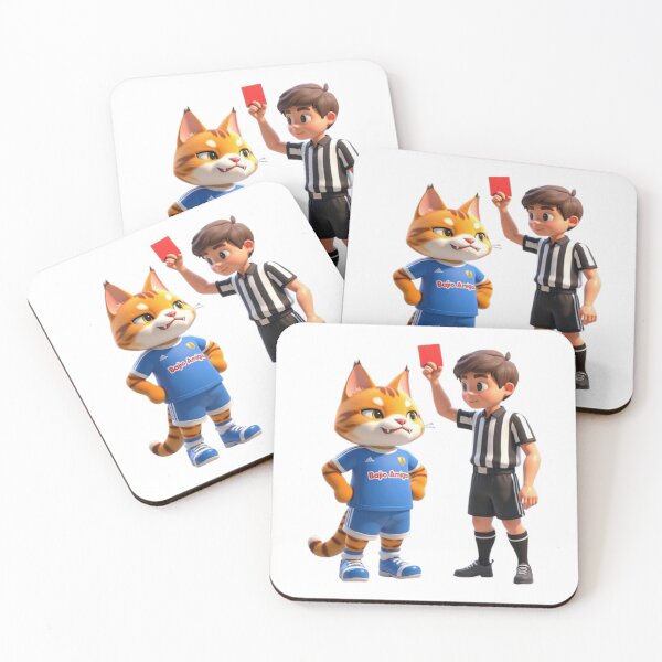 Item preview, Gato Gets the Red Card in Futbol designed and sold by BajioAmigos.