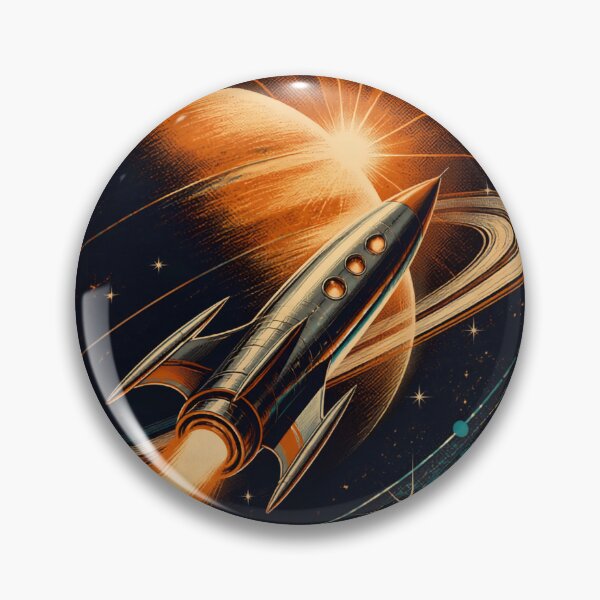 Item preview, Retro Rocket Ship in Space  designed and sold by SportsShip.