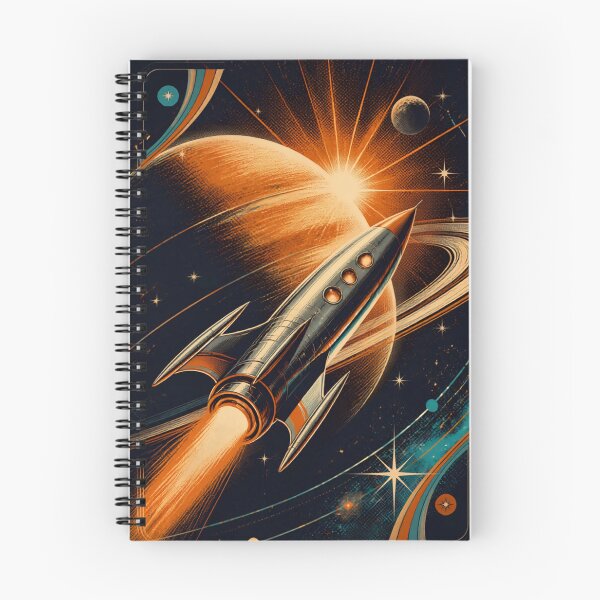 Item preview, Retro Rocket Ship in Space  designed and sold by SportsShip.