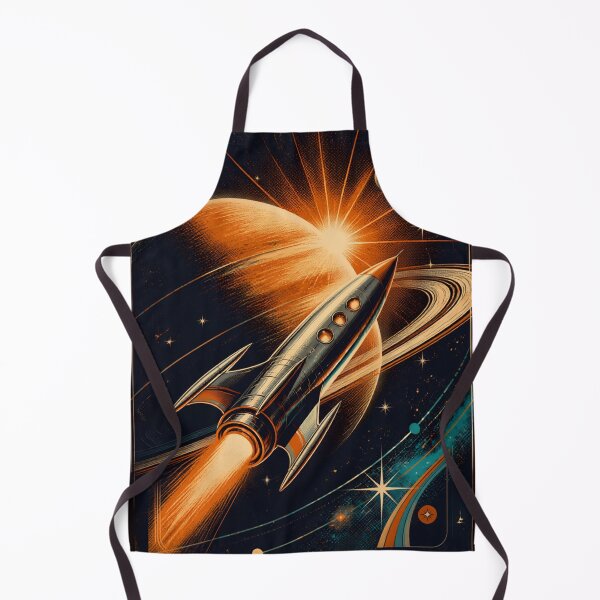 Item preview, Retro Rocket Ship in Space  designed and sold by SportsShip.