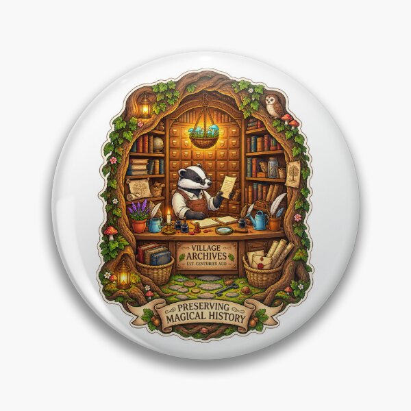 Item preview, Village Archives | Woodland Badger Archivist | Preserving Magical History designed and sold by MrDev.