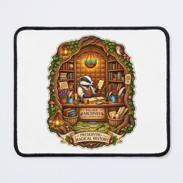 Item preview, Village Archives | Woodland Badger Archivist | Preserving Magical History designed and sold by MrDev.