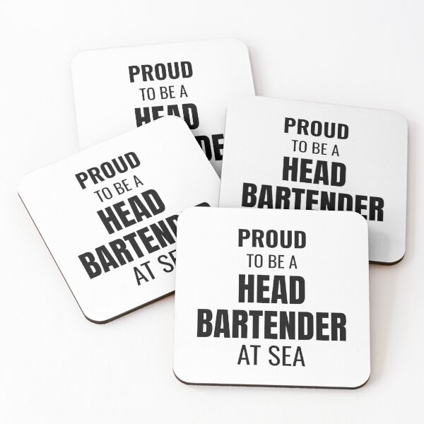 Item preview, Proud to be a Head Bartender at Sea (Black) designed and sold by ShipCrewNation.