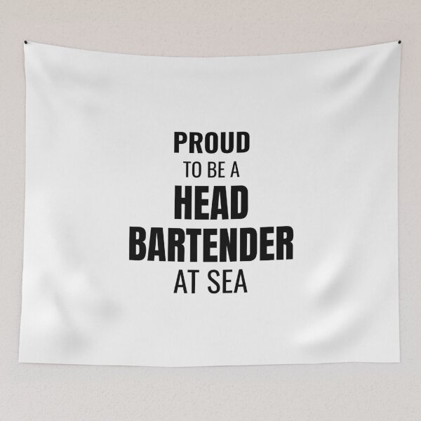 Item preview, Proud to be a Head Bartender at Sea (Black) designed and sold by ShipCrewNation.