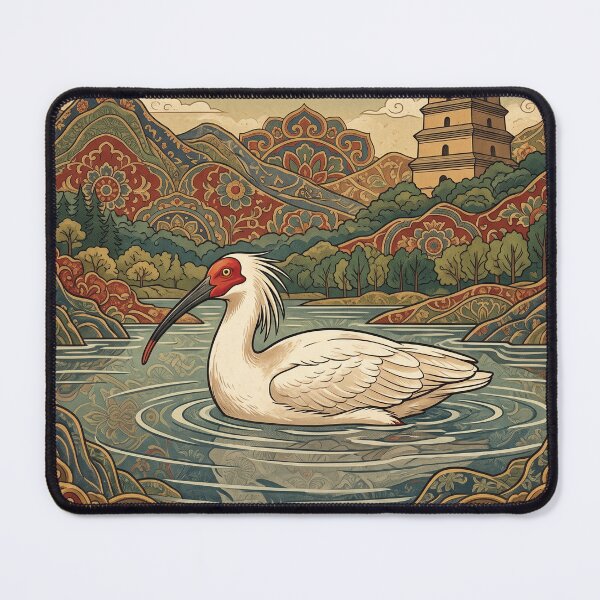 Item preview, Vintage Xi'an Crested Ibis Travel Art designed and sold by ZUMERI.