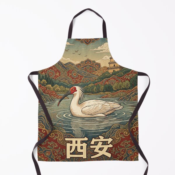 Item preview, Vintage Xi'an Crested Ibis Travel Art designed and sold by ZUMERI.