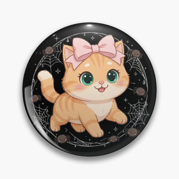 Item preview, Cute Halloween Spider Web Cat Kawaii Spooky designed and sold by Moody Vibes Studio.