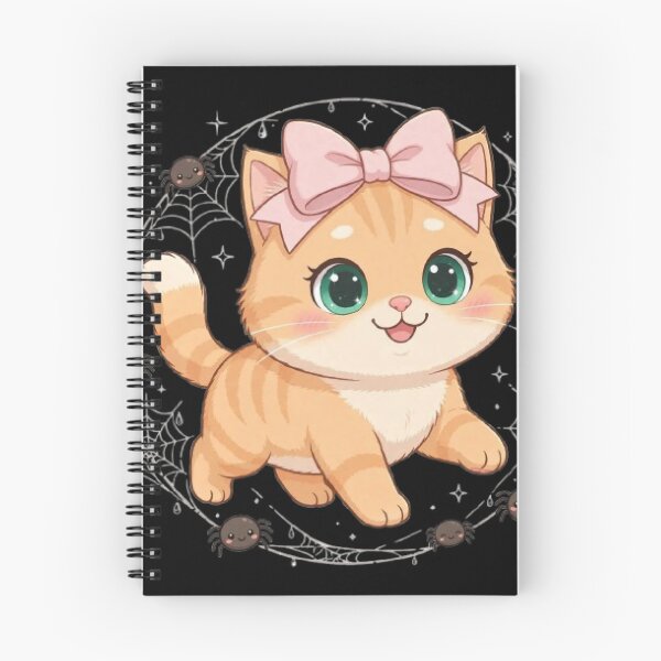 Item preview, Cute Halloween Spider Web Cat Kawaii Spooky designed and sold by Moody Vibes Studio.