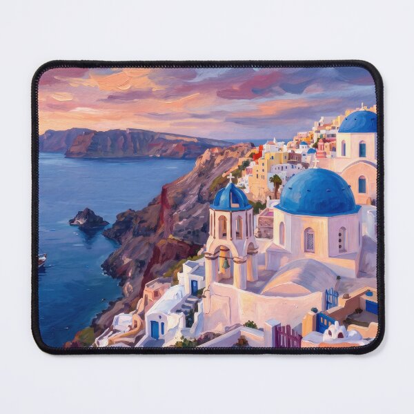 Item preview, Santorini Greece Sunset Landscape designed and sold by RedPeaStudio.