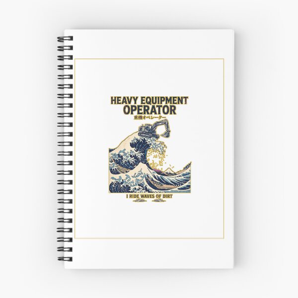 Item preview, Gold Edition Japanese Great Wave Heavy Equipment Operator - I Ride Waves Of Dirt designed and sold by PrettyCrypt.