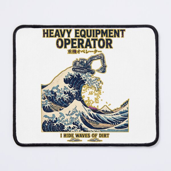 Item preview, Gold Edition Japanese Great Wave Heavy Equipment Operator - I Ride Waves Of Dirt designed and sold by PrettyCrypt.