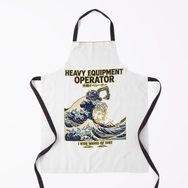 Item preview, Gold Edition Japanese Great Wave Heavy Equipment Operator - I Ride Waves Of Dirt designed and sold by PrettyCrypt.