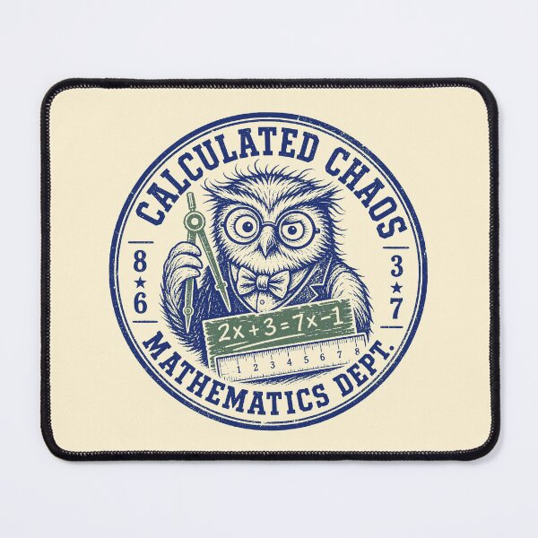 Item preview, Calculated Chaos Mathematics Teacher Vintage Badge designed and sold by 89shirts.