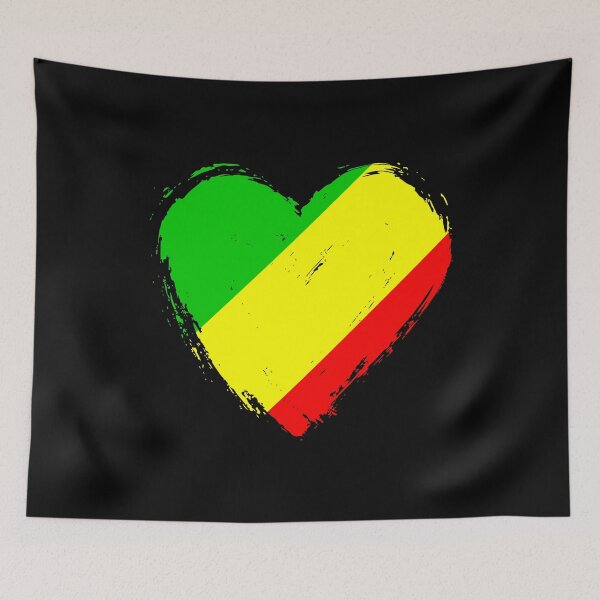 Item preview, Distressed Republic Of The Congo Flag Heart CG designed and sold by shitpostee.