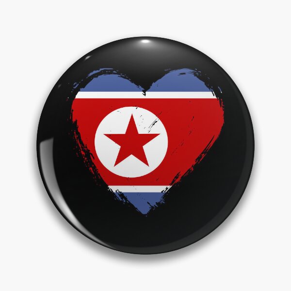 Item preview, Distressed North Korea Flag Heart KP designed and sold by shitpostee.
