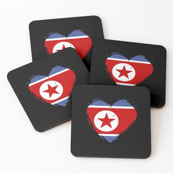 Item preview, Distressed North Korea Flag Heart KP designed and sold by shitpostee.