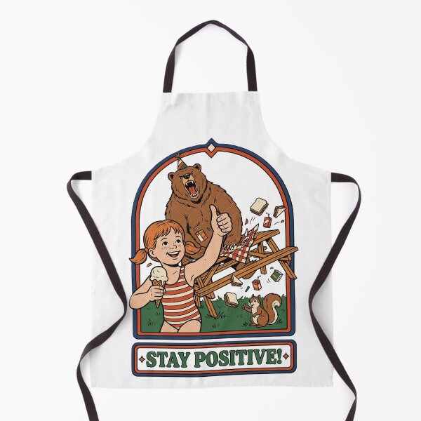 Item preview, Stay Positive - Funny Retro Bear Attack Dark Humor designed and sold by ZUVLEX.